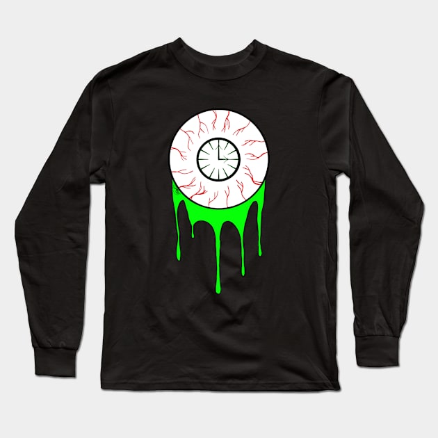 Eyeball Clock Long Sleeve T-Shirt by Opalescents